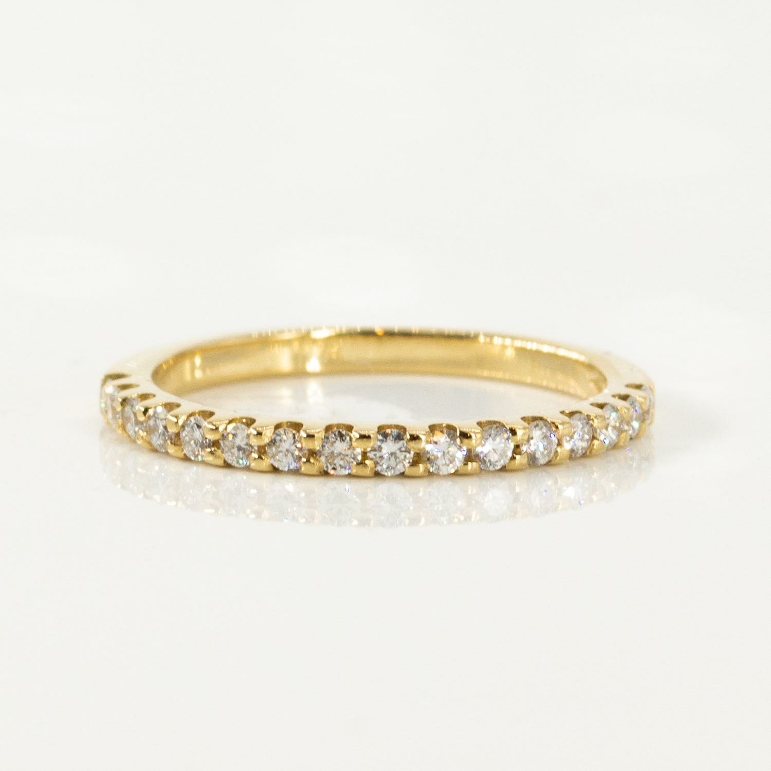 Yellow Gold Half Eternity Band